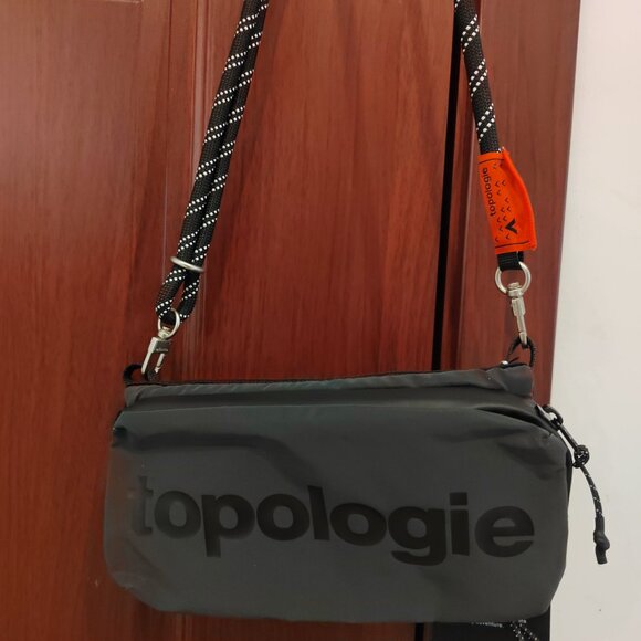 Pre-owned Topologie Bottle Sacoche Black Sling Bag +Rope Strap - Picture 3 of 9